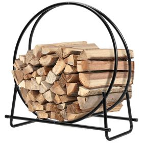 Round Circular 30 inch Steel Hoop Firewood Log Storage Rack