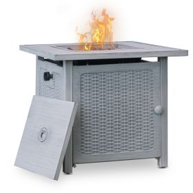 Trustmade 28â€ Slat Top Gas Fire Pit Table