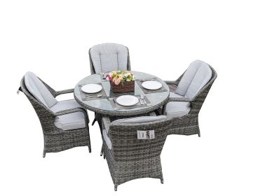 Direct Wicker Marianna Patio Wicker 5 Piece Round Dining Set