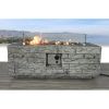 Living Source International Concrete Propane/Natural Gas Fire Pit Table with Glass