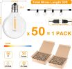 50FT LED G40 Outdoor Patio String Lights Shatterproof Globe String Lights With 50 And 2 Dimmable Edison Bulbs