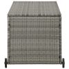 Patio Storage Box Light Gray 17.9"x25.6"x24" Poly Rattan