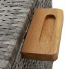 Patio Storage Box Light Gray 17.9"x25.6"x24" Poly Rattan